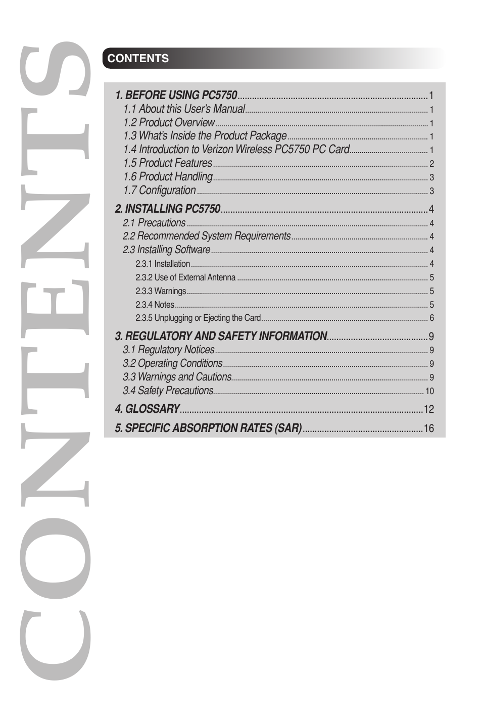 Verizon PC5750 User Manual | Page 2 / 18
