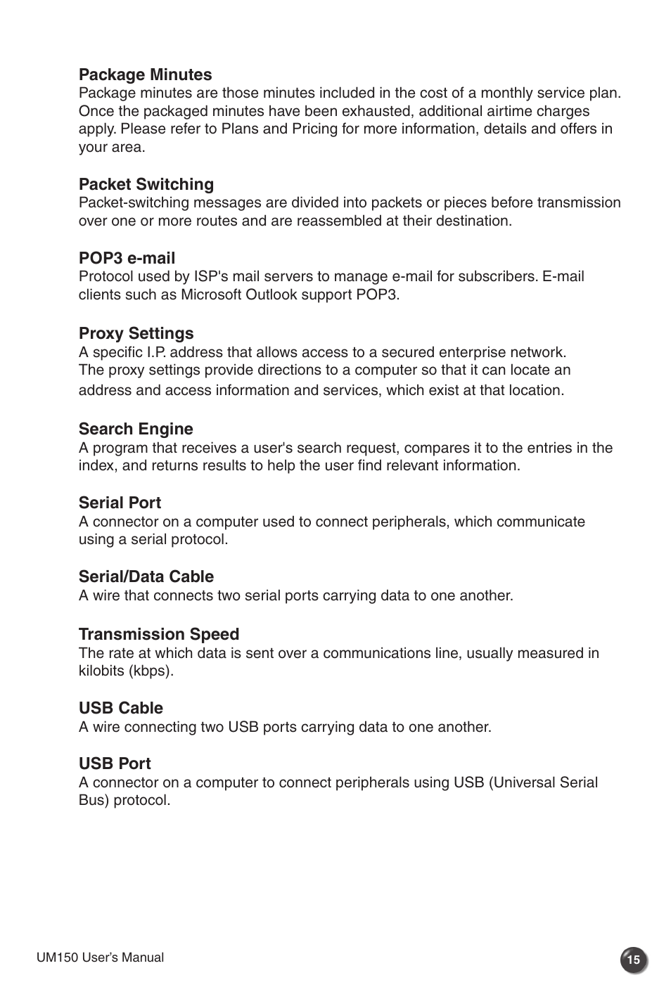 Verizon UM150 User Manual | Page 17 / 20