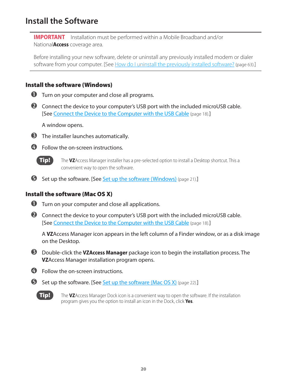 Install the software | Verizon Wireless Intelligent Mobile Hotspot MiFi 2200 User Manual | Page 21 / 80