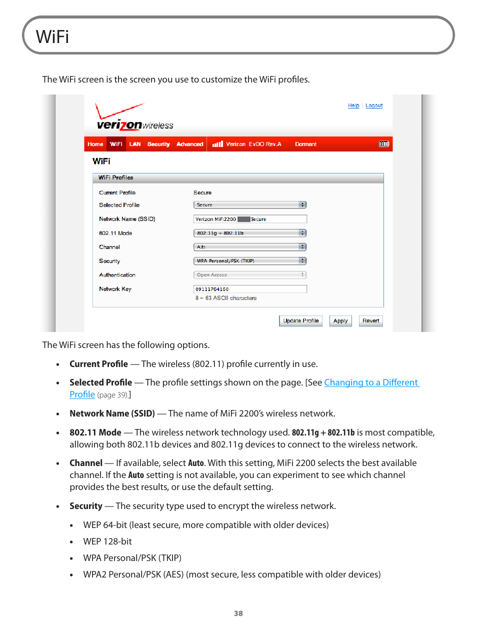 Wifi, Een. [see | Verizon Wireless Intelligent Mobile Hotspot MiFi 2200 User Manual | Page 39 / 80