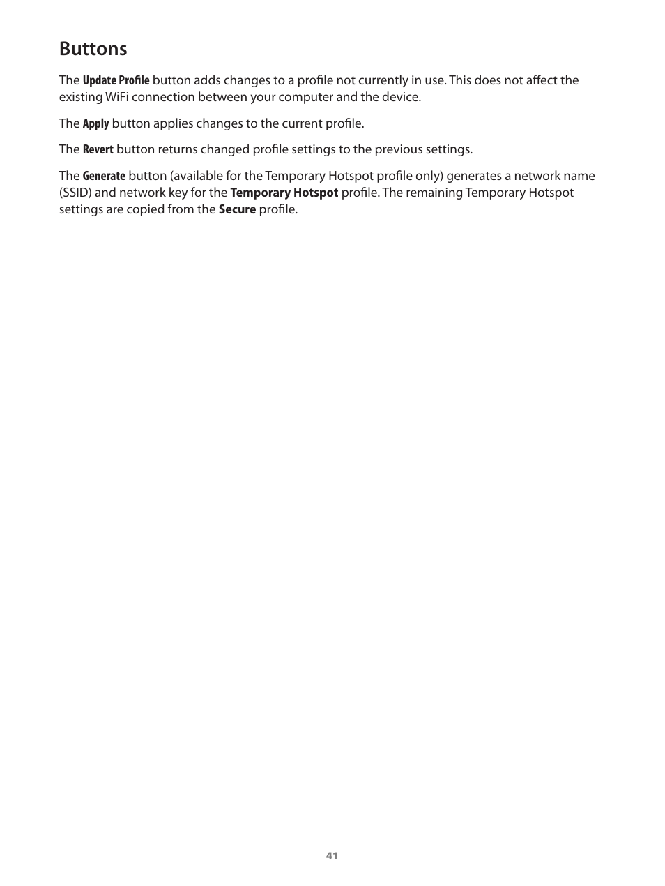 Buttons | Verizon Wireless Intelligent Mobile Hotspot MiFi 2200 User Manual | Page 42 / 80