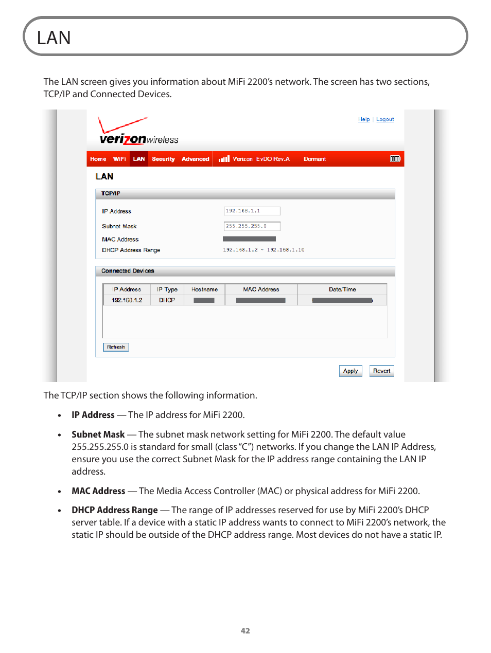 Verizon Wireless Intelligent Mobile Hotspot MiFi 2200 User Manual | Page 43 / 80