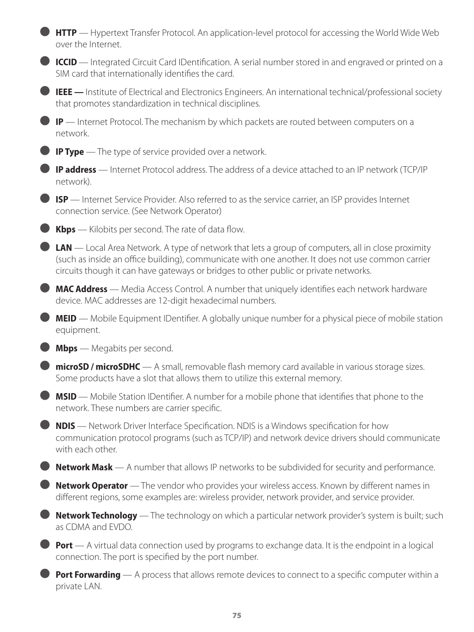 Verizon Wireless Intelligent Mobile Hotspot MiFi 2200 User Manual | Page 76 / 80