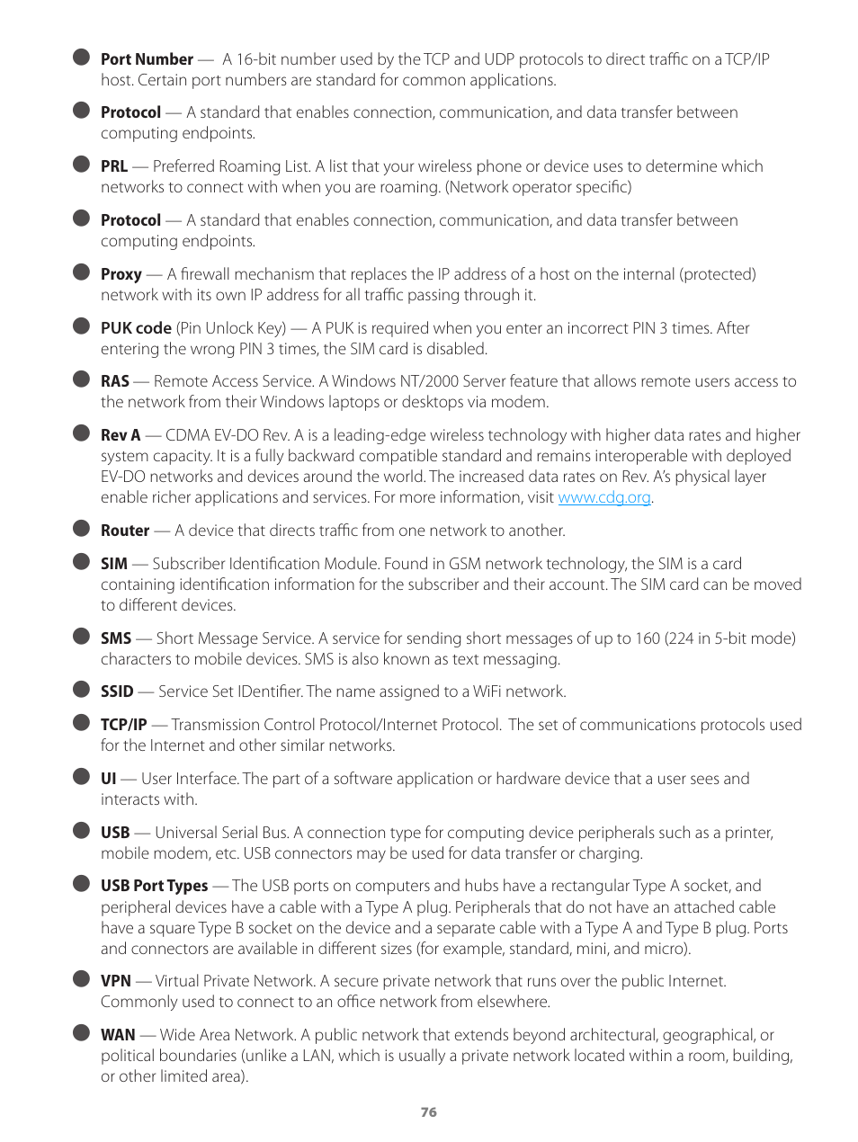 Verizon Wireless Intelligent Mobile Hotspot MiFi 2200 User Manual | Page 77 / 80