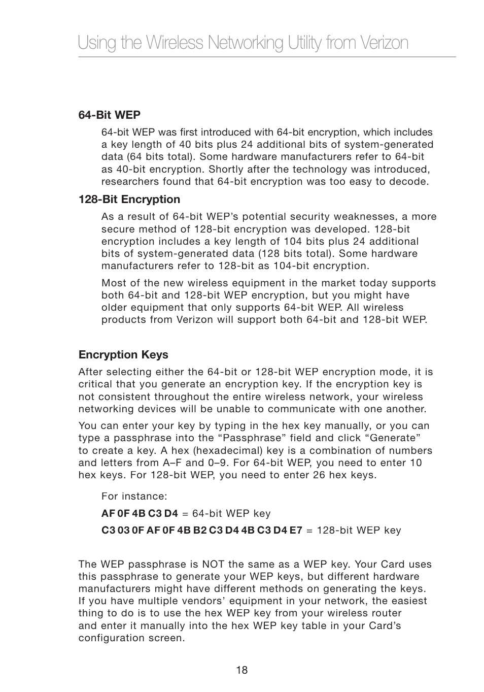Using the wireless networking utility from verizon | Verizon VZ4000 User Manual | Page 20 / 41