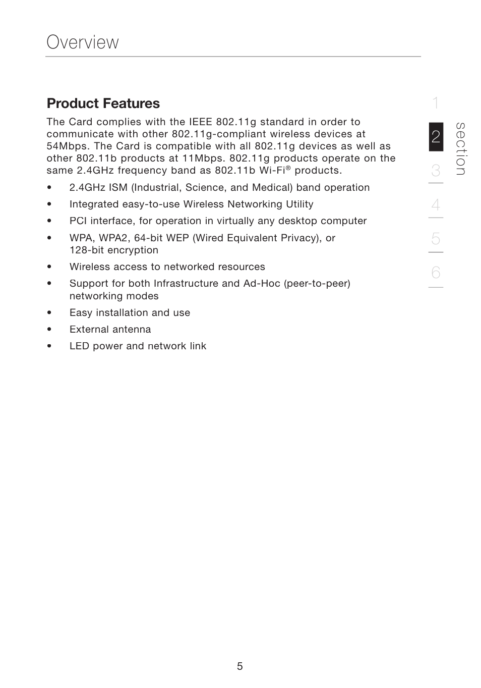 Introduction, Overview, Se c tio n | Verizon VZ4000 User Manual | Page 7 / 41