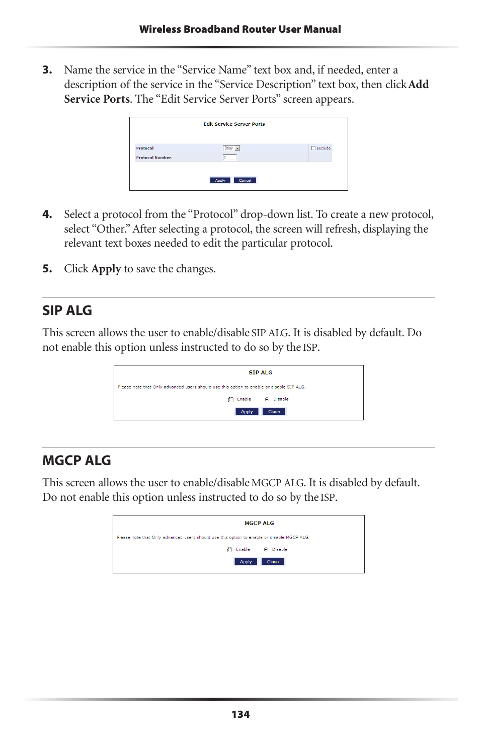 Sip alg, Mgcp alg | Verizon MI424WR User Manual | Page 139 / 163