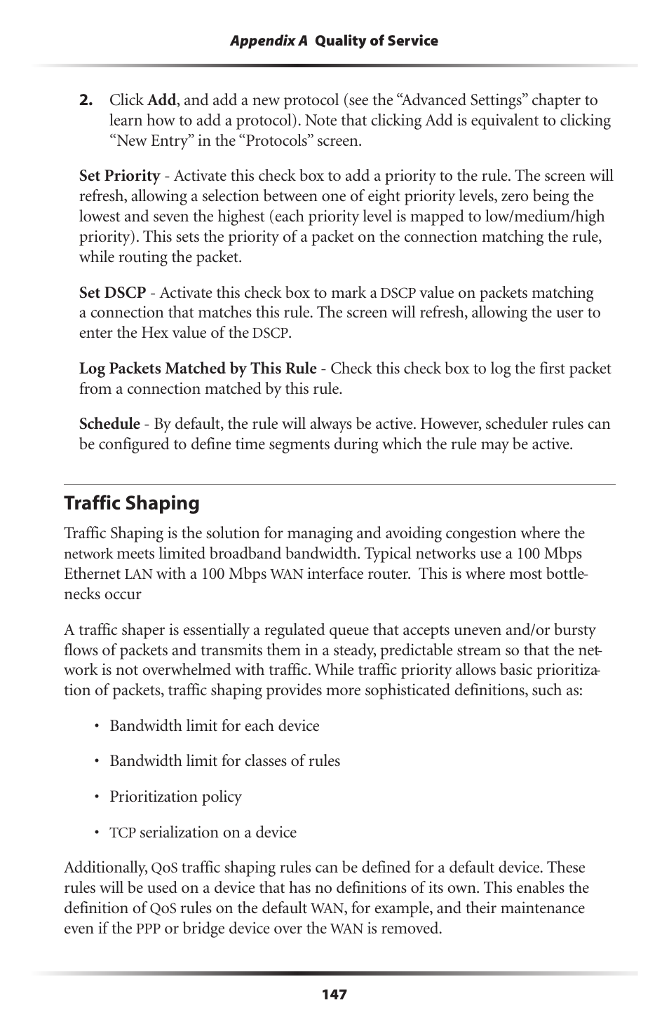 Traffic shaping | Verizon MI424WR User Manual | Page 152 / 163