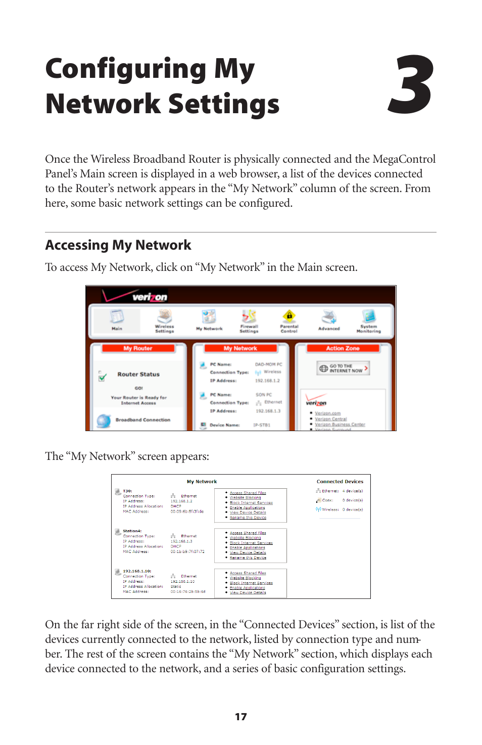 Configuring my network settings | Verizon MI424WR User Manual | Page 22 / 163