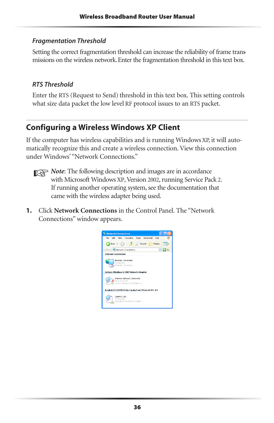 Configuring a wireless windows xp client | Verizon MI424WR User Manual | Page 41 / 163