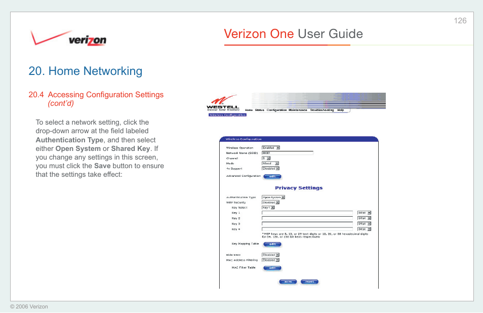 Verizon one user guide, Home networking | Verizon One User Manual | Page 126 / 138