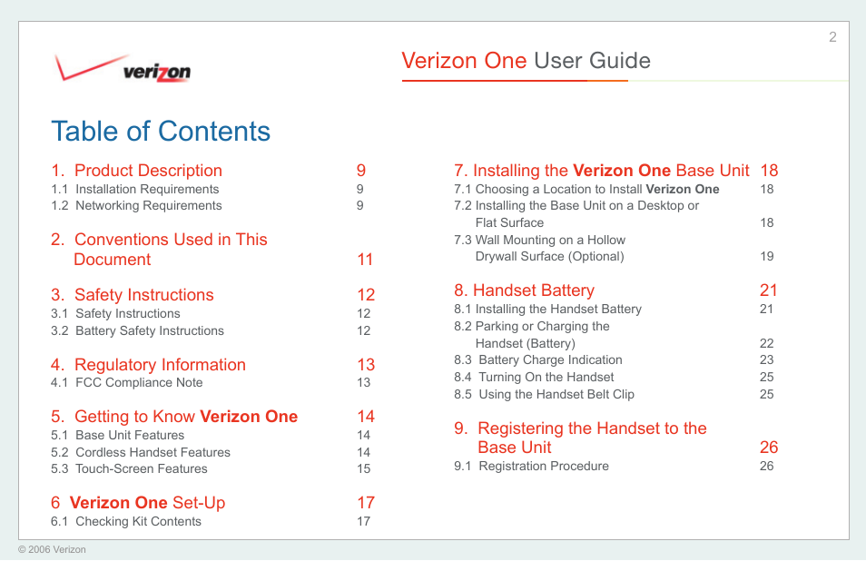 Verizon One User Manual | Page 2 / 138