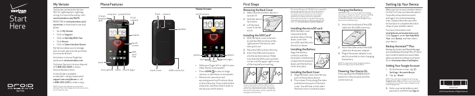 Verizon QSG6410VW User Manual | 2 pages