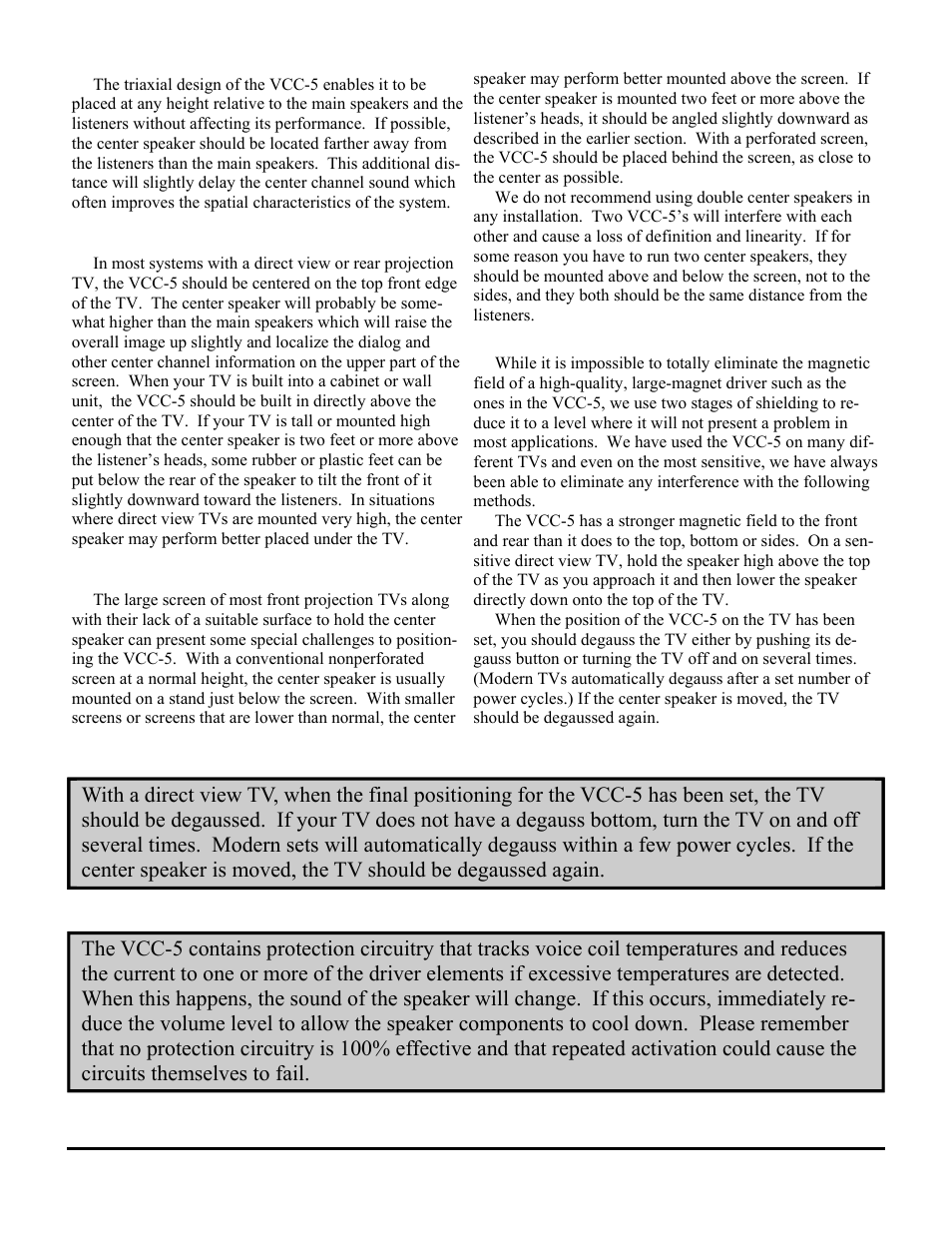 Vandersteen Audio VCC-5 User Manual | Page 5 / 8