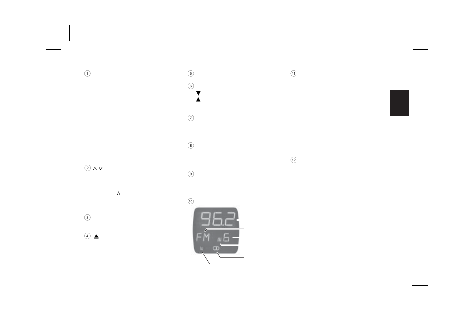 Front panel description | Verona CR 43 User Manual | Page 3 / 12