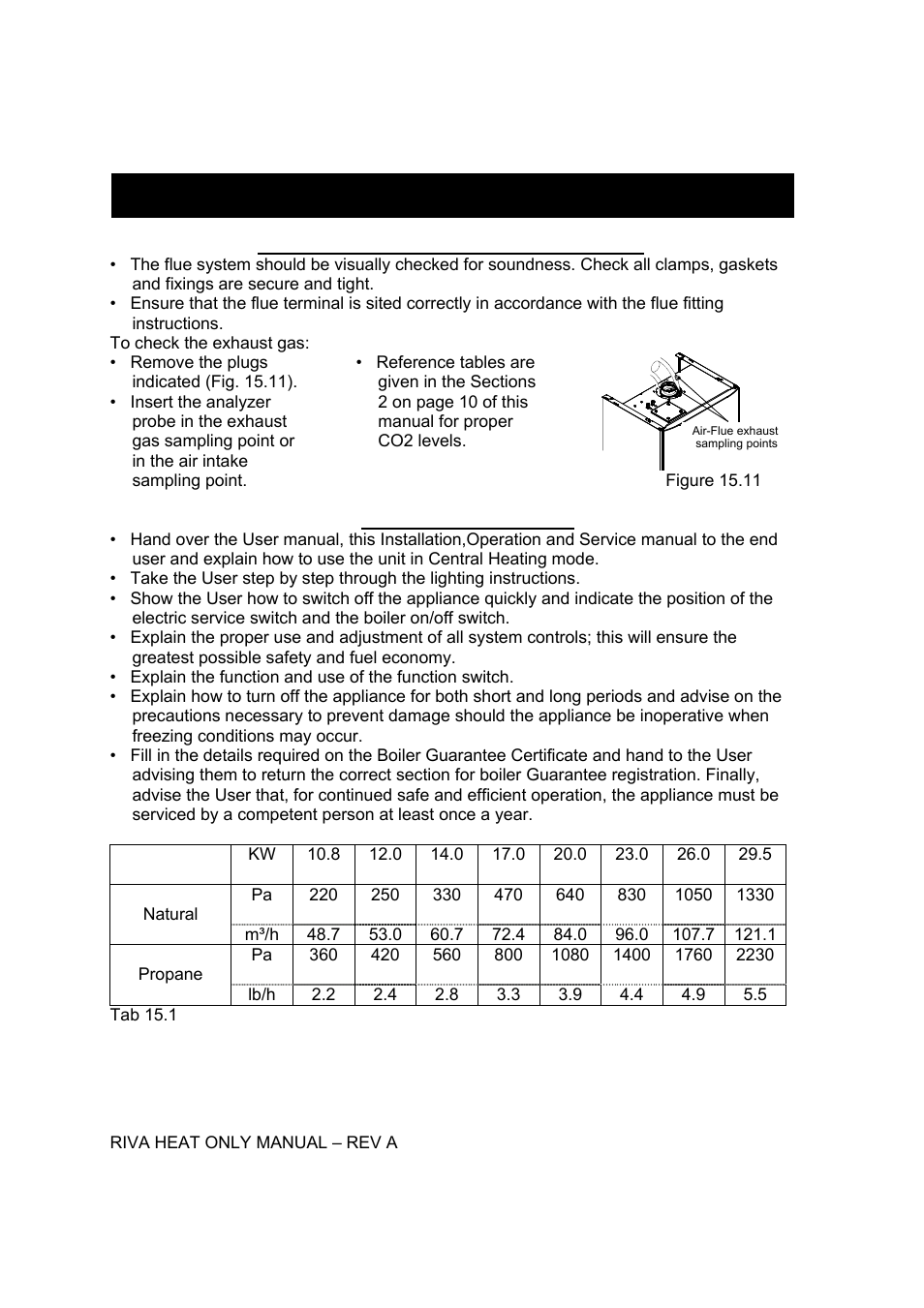 Commissioning cont | Verona WALL HUNG GAS BOILER User Manual | Page 35 / 40