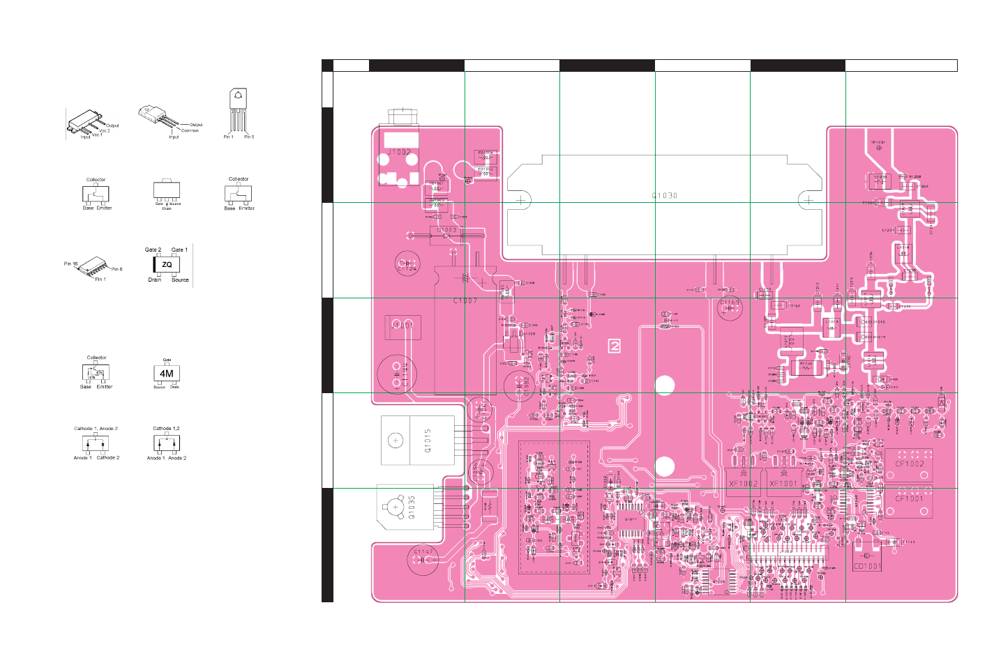 Parts layout, Side a, Board unit | Schematics, layouts & parts), Main unit, Parts layout (side a) | Vertex Standard FT-1807M User Manual | Page 15 / 34