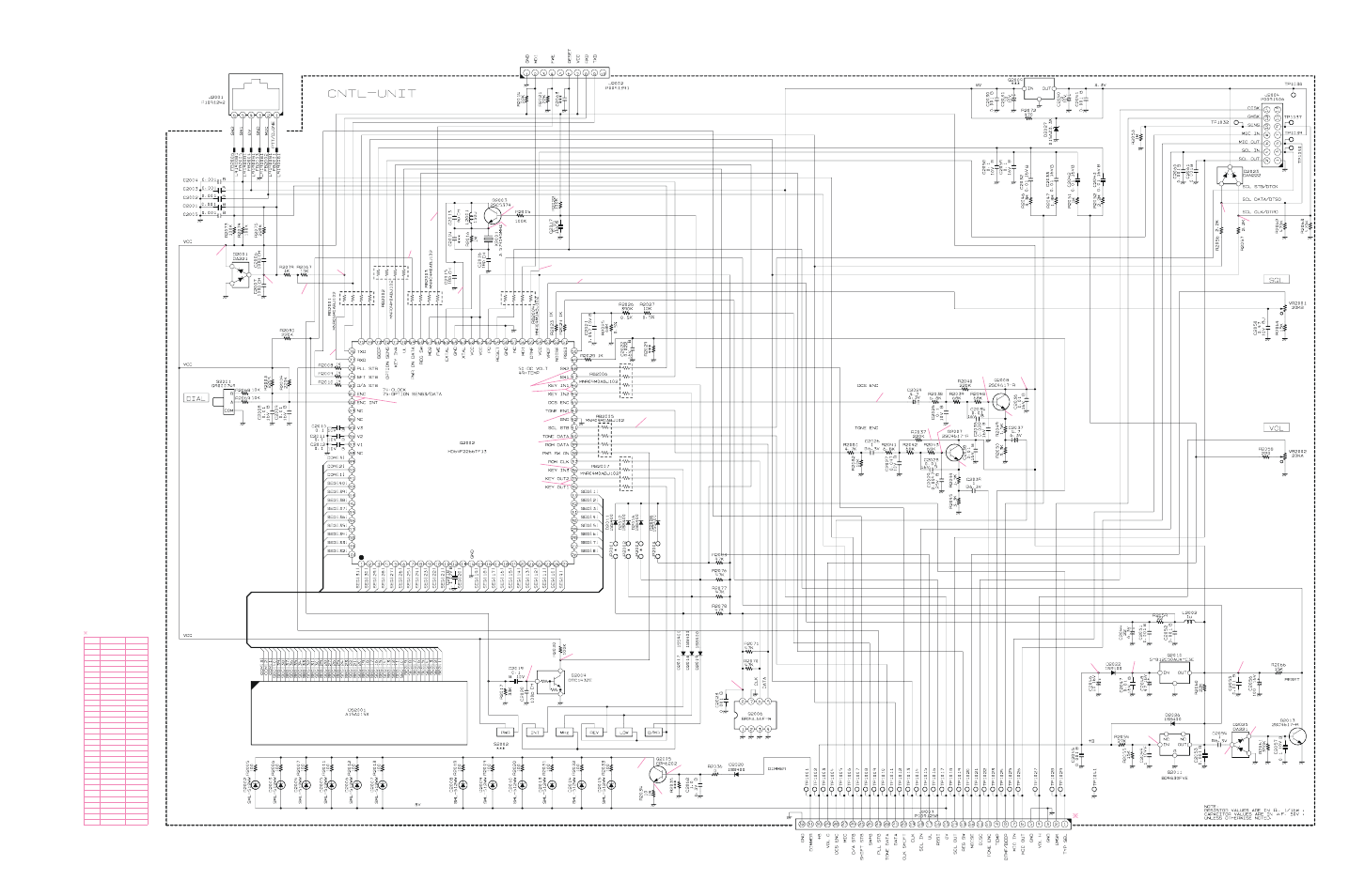 Cntl unit, Circuit diagram, Main unit parts layout | Vertex Standard FT-1807M User Manual | Page 27 / 34