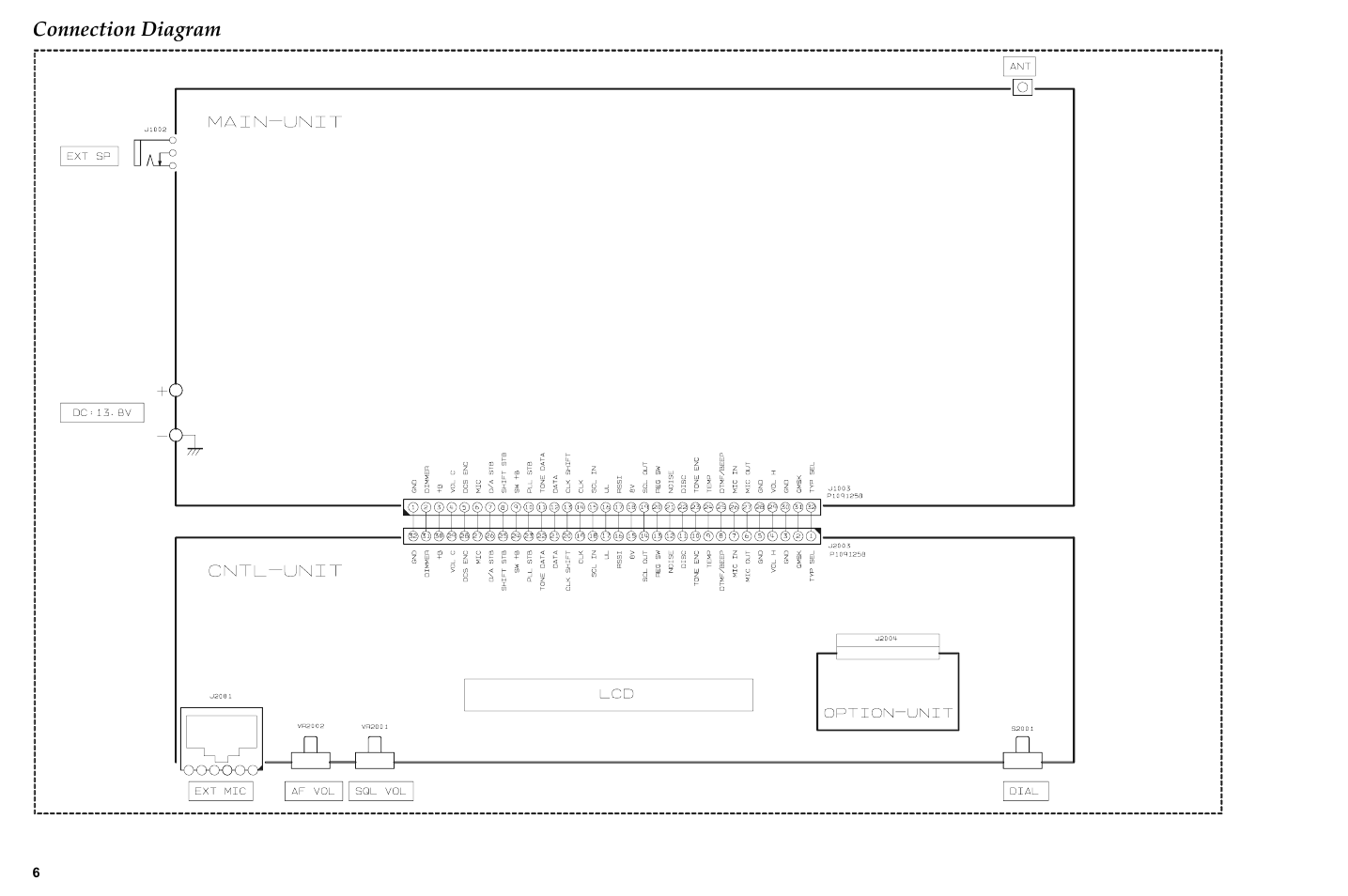 Connection diagram | Vertex Standard FT-1807M User Manual | Page 6 / 34