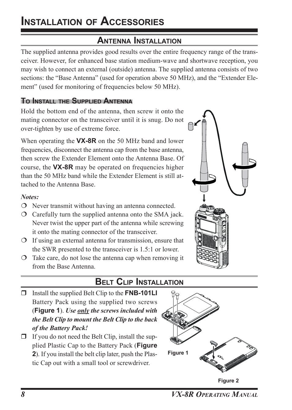 Vertex Standard VX-8R User Manual | Page 10 / 172