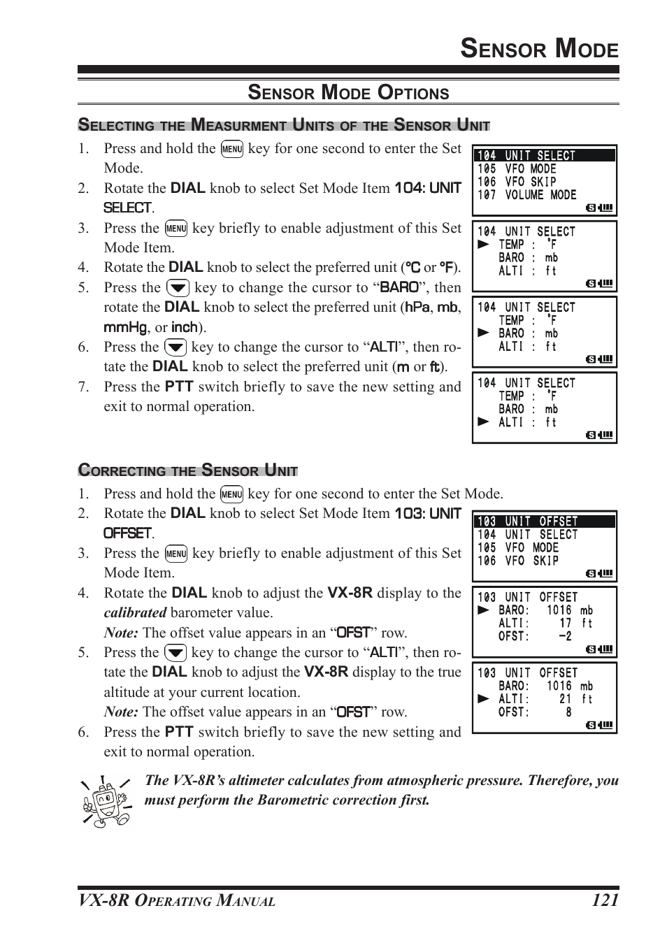 Ensor, Vx-8r o | Vertex Standard VX-8R User Manual | Page 123 / 172