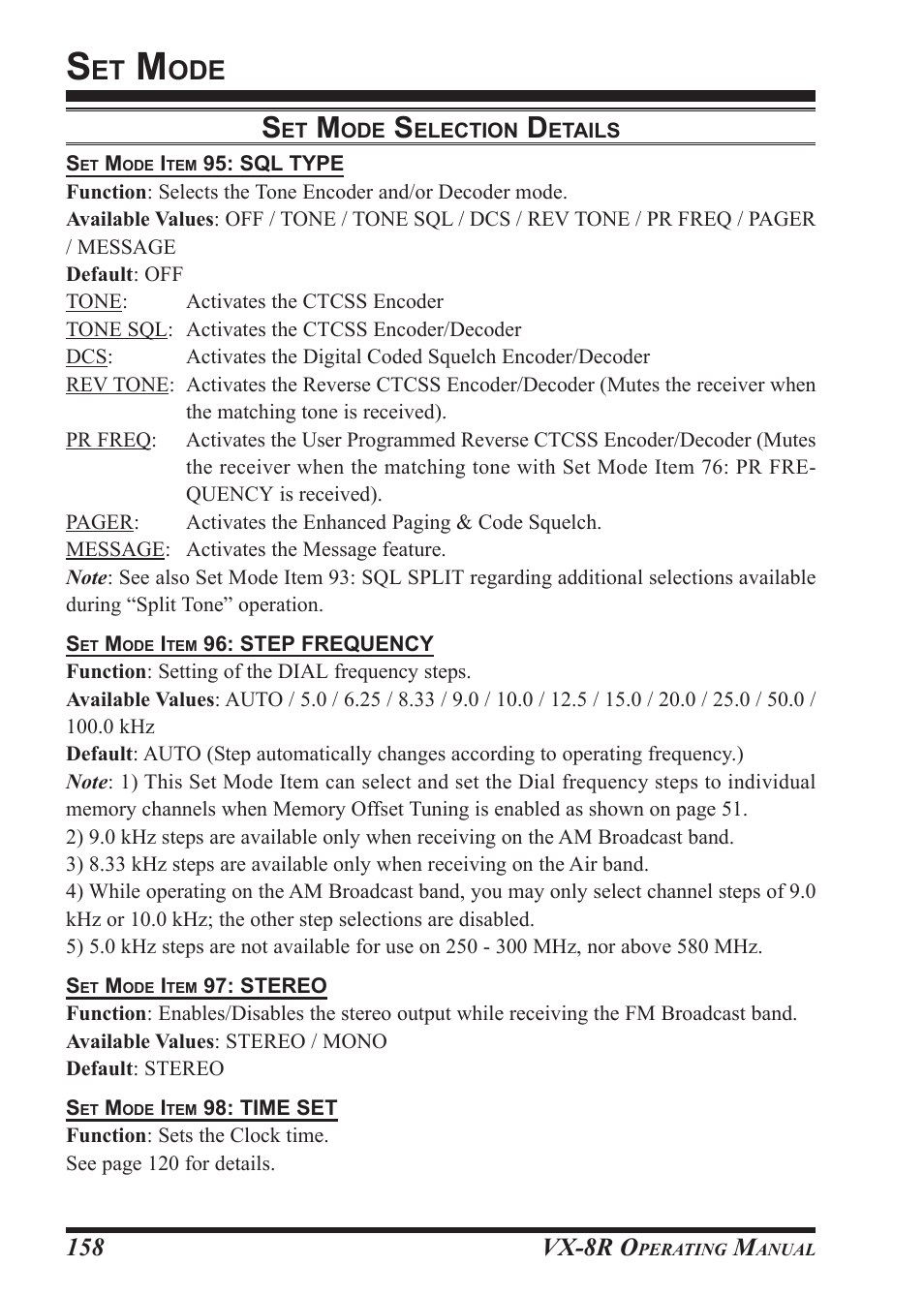 Vx-8r o | Vertex Standard VX-8R User Manual | Page 160 / 172