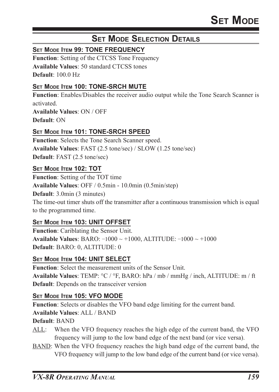 Vx-8r o | Vertex Standard VX-8R User Manual | Page 161 / 172