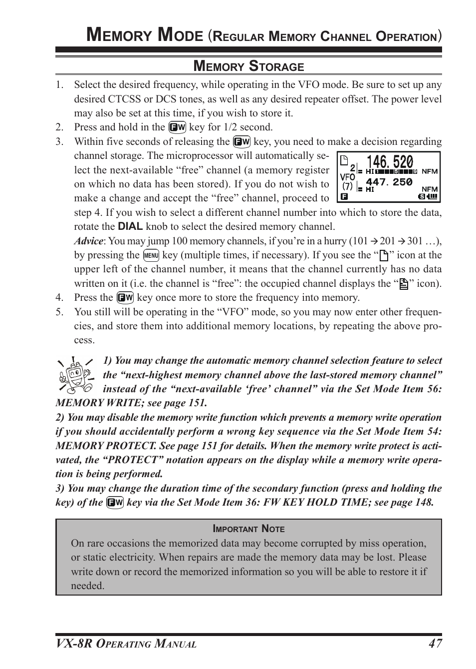 Emory | Vertex Standard VX-8R User Manual | Page 49 / 172