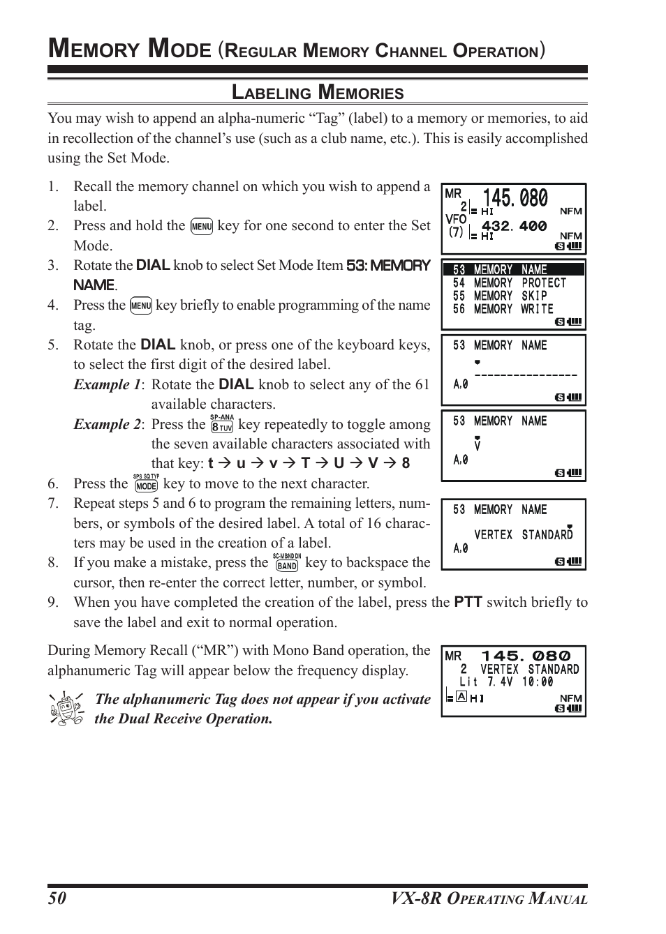 Emory | Vertex Standard VX-8R User Manual | Page 52 / 172