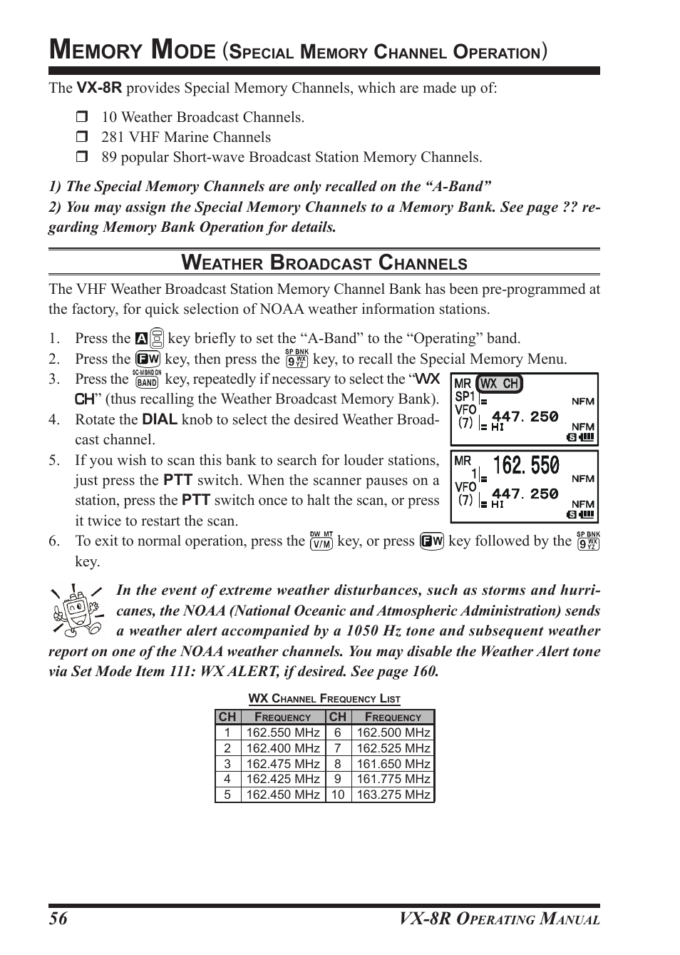 Emory, Vx-8r o | Vertex Standard VX-8R User Manual | Page 58 / 172