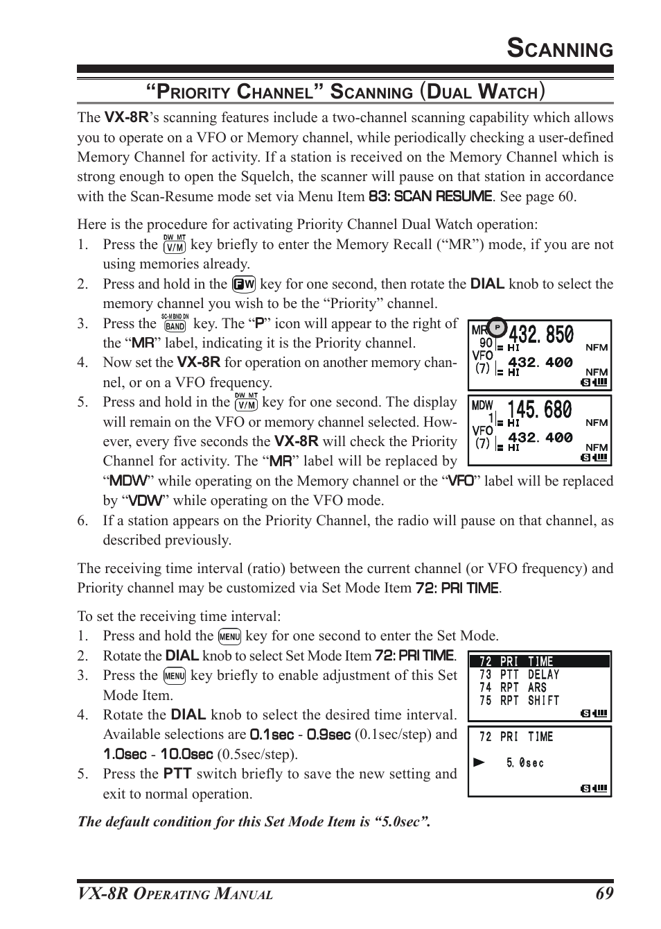 Canning, Vx-8r o | Vertex Standard VX-8R User Manual | Page 71 / 172