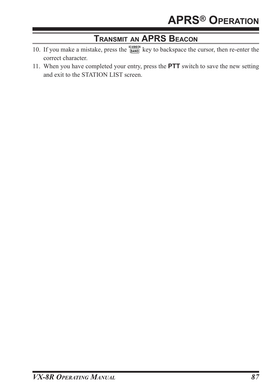 Aprs, Aprs b | Vertex Standard VX-8R User Manual | Page 89 / 172