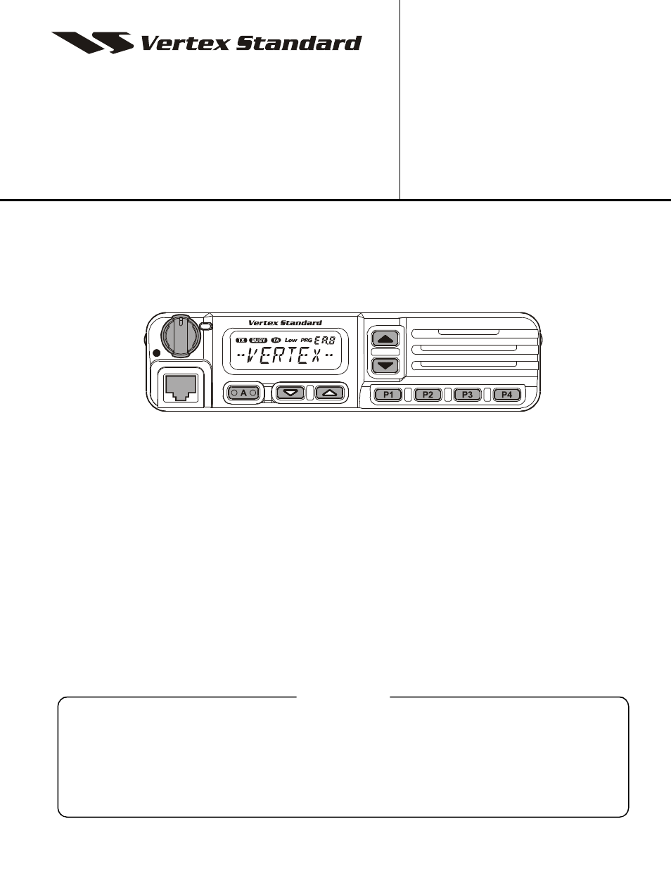 Vertex Standard VX-3200V User Manual | 40 pages