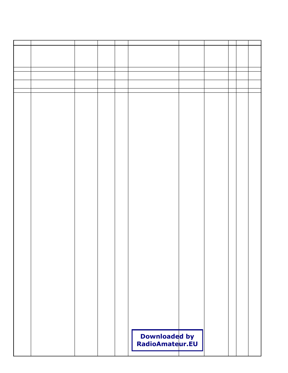 S1xxx, Th1xxx, X1xxx | Xf1xxx, Main unit, Downloaded by radioamateur.eu, 32 parts list | Vertex Standard Yaesu VX-2R User Manual | Page 32 / 44