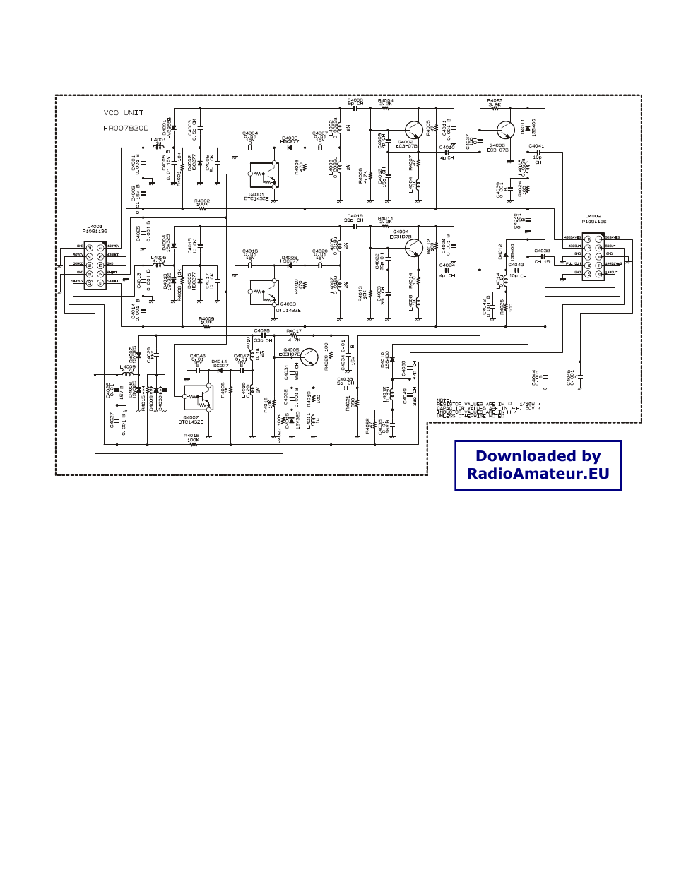 Vco unit, Circuit diagram | Vertex Standard Yaesu VX-2R User Manual | Page 39 / 44