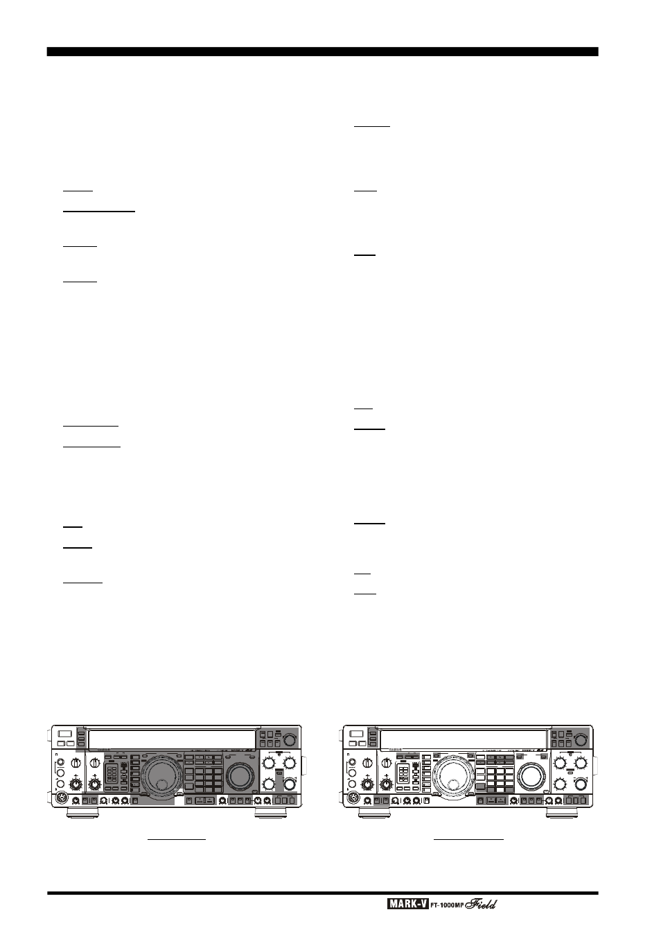 Menu selection and settings, 9 rc-func, 0 fast-set | 1 lock-sel, 2 splt-set, 3 pa-cnt, 4 frontend, 5 ant-sel, Page 104 o, This menu is fixed, at the factory, to “on | Vertex Standard FT-1000MP User Manual | Page 106 / 120