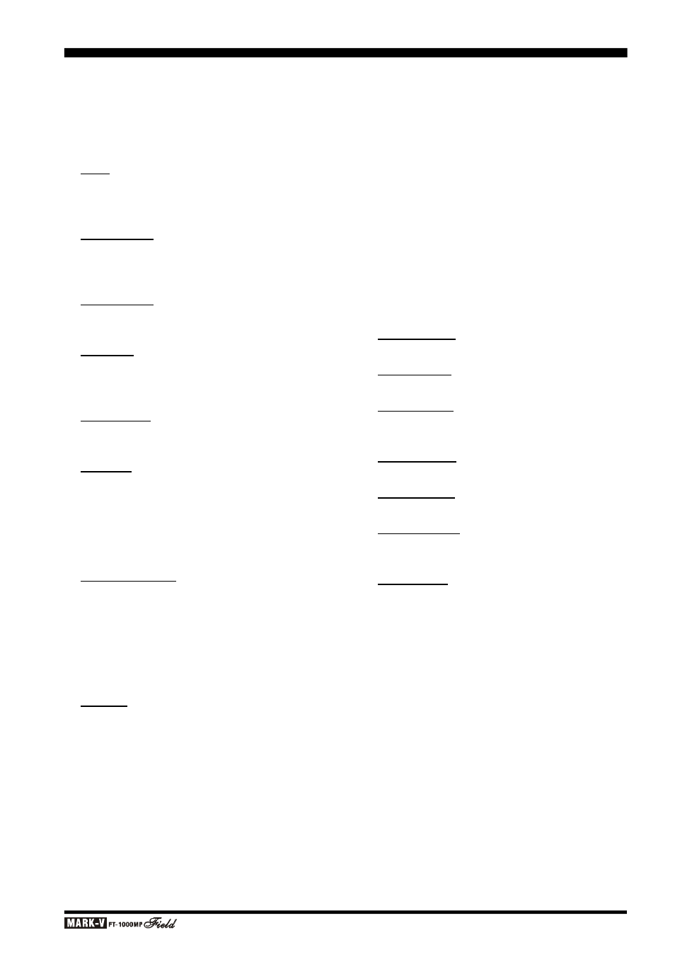 Menu selection and settings, 6 user-set, 7 sub-agc | 8 tuner, 9 car ofst | Vertex Standard FT-1000MP User Manual | Page 107 / 120