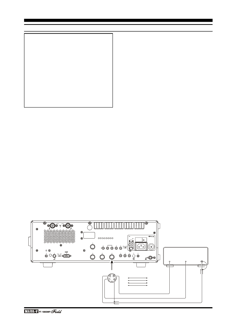 Tnc, w, Ccessory, Nstallation | Page 17 o, Tnc caution, Mark-v ft-1000mp field, Rtty, Igital, Odem, Eather | Vertex Standard FT-1000MP User Manual | Page 19 / 120