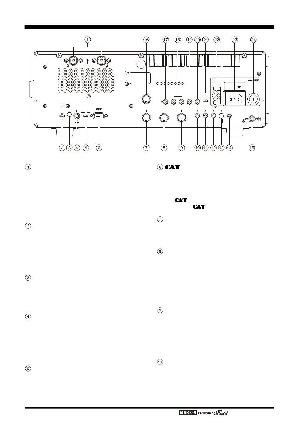 Anel, Ontrols, Onnectors | Page 34 o, Ant coaxial jacks, Remote jack, Cw sidetone trimmer, Key 3-contact phone jack, Backup slide switch, Cat serial db-9 jack | Vertex Standard FT-1000MP User Manual | Page 36 / 120