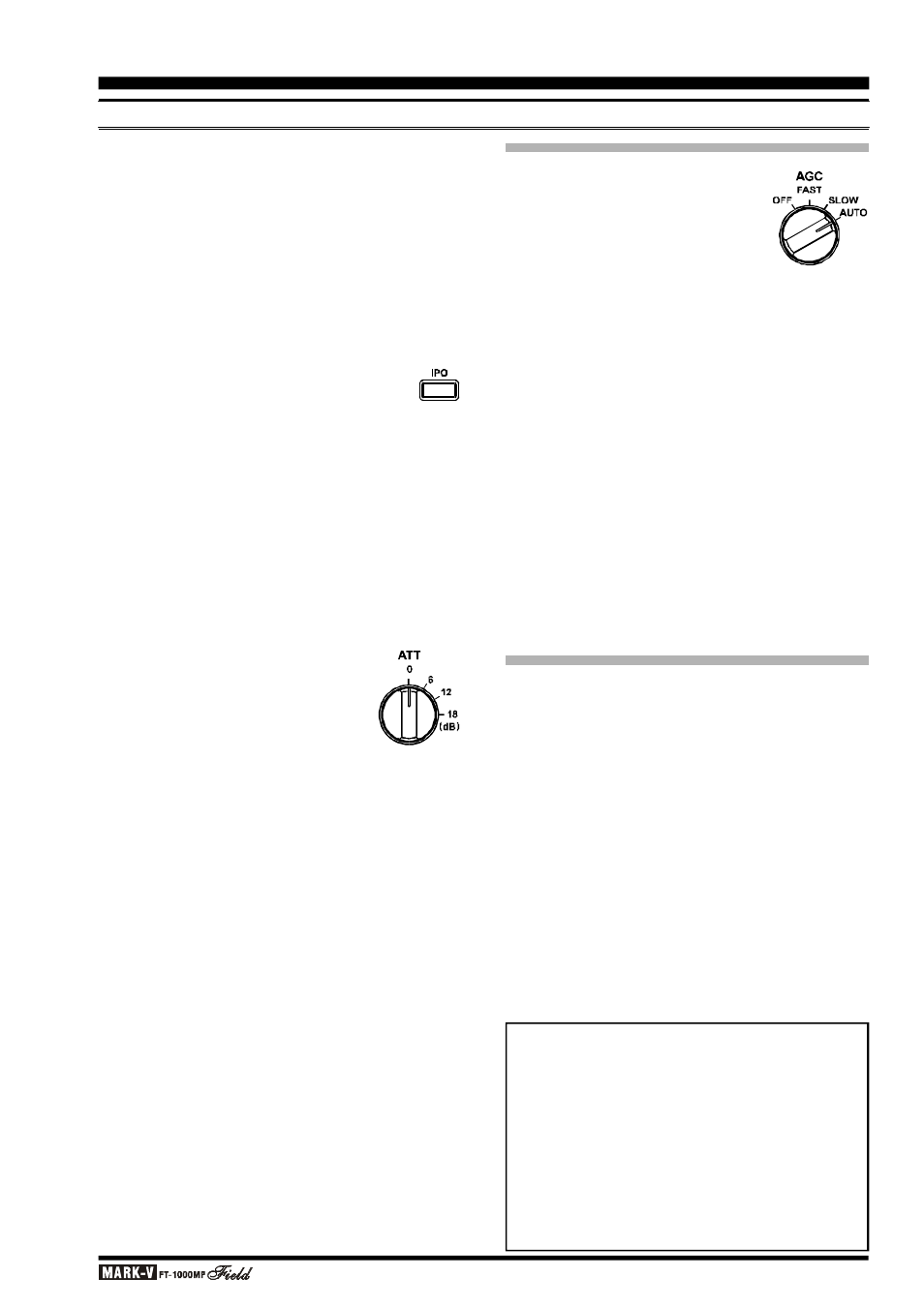 Peration, Agc (a, Rf g | Vertex Standard FT-1000MP User Manual | Page 47 / 120