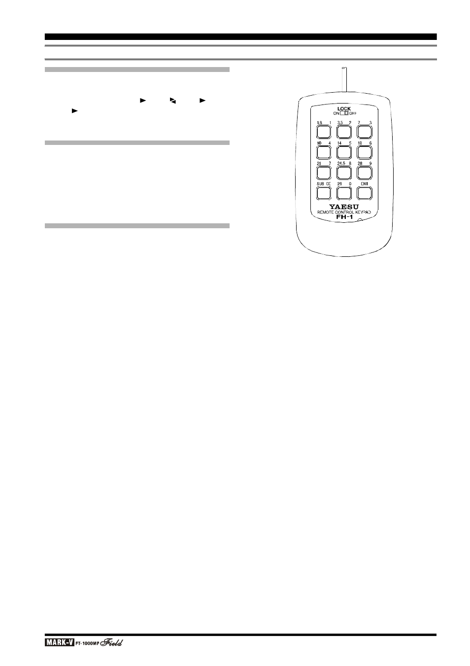 Advanced features, Ii. vfo/m, Iii. main vfo-a c | Iv. sub vfo-b c | Vertex Standard FT-1000MP User Manual | Page 81 / 120