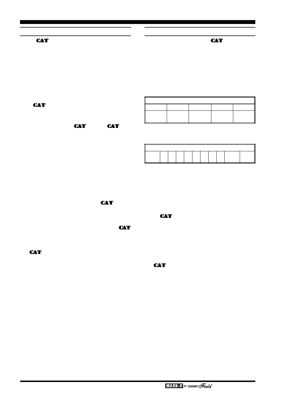 Cat system computer control, Cat d | Vertex Standard FT-1000MP User Manual | Page 88 / 120