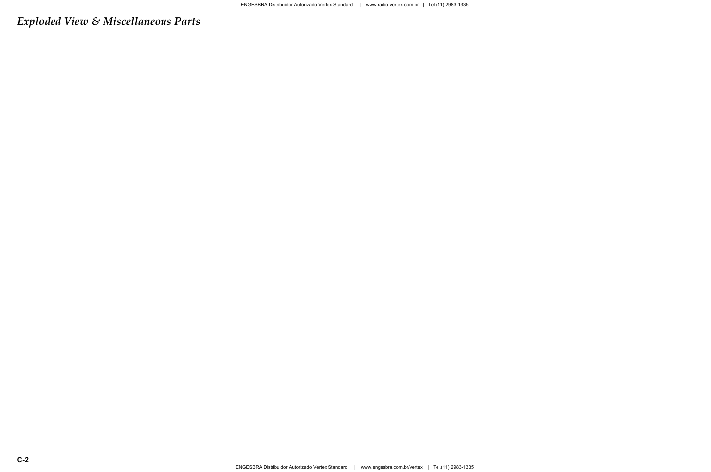 Exploded view & miscellaneous parts | Vertex Standard VX-4200 User Manual | Page 6 / 48