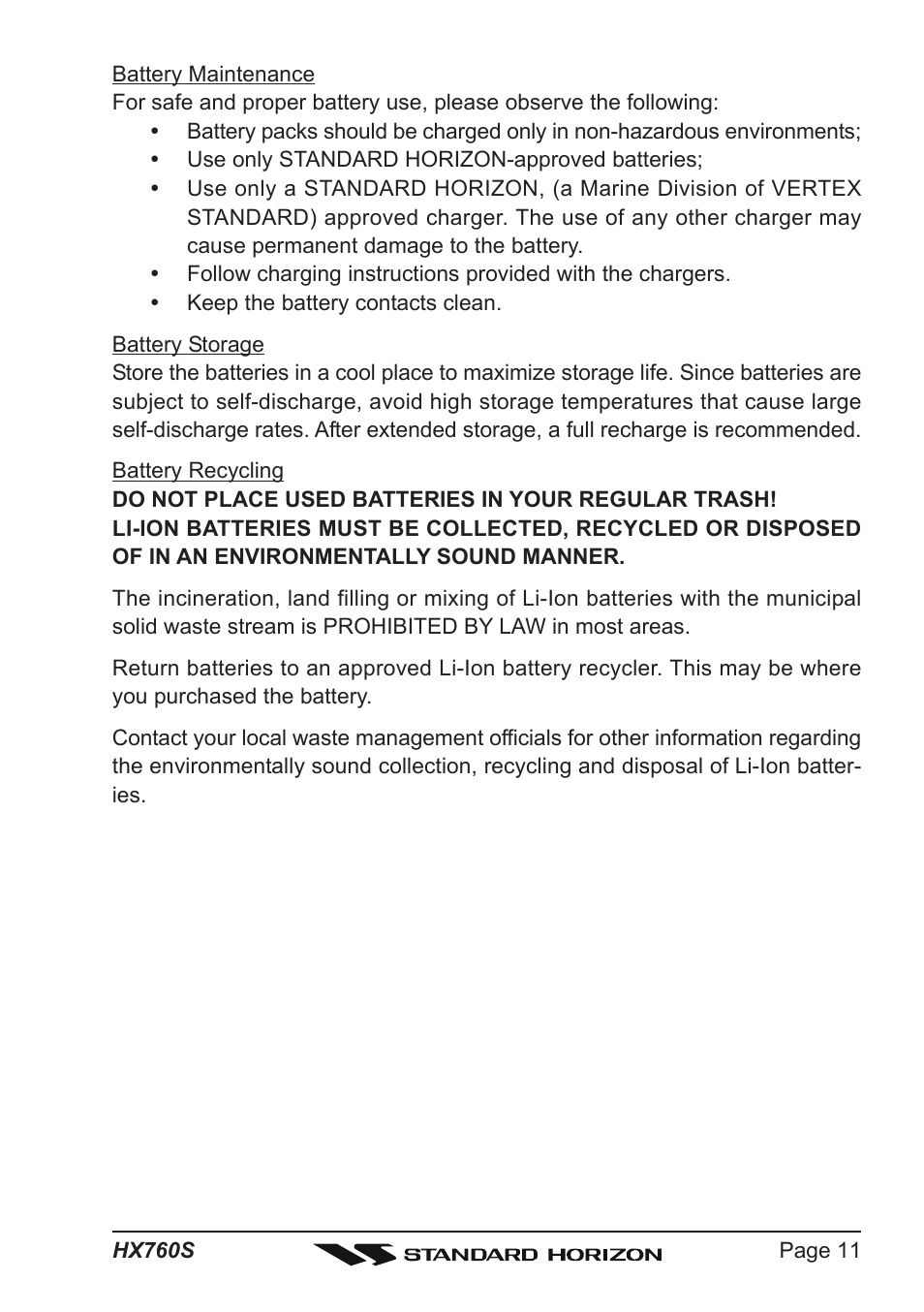 Vertex Standard HX760S User Manual | Page 11 / 56