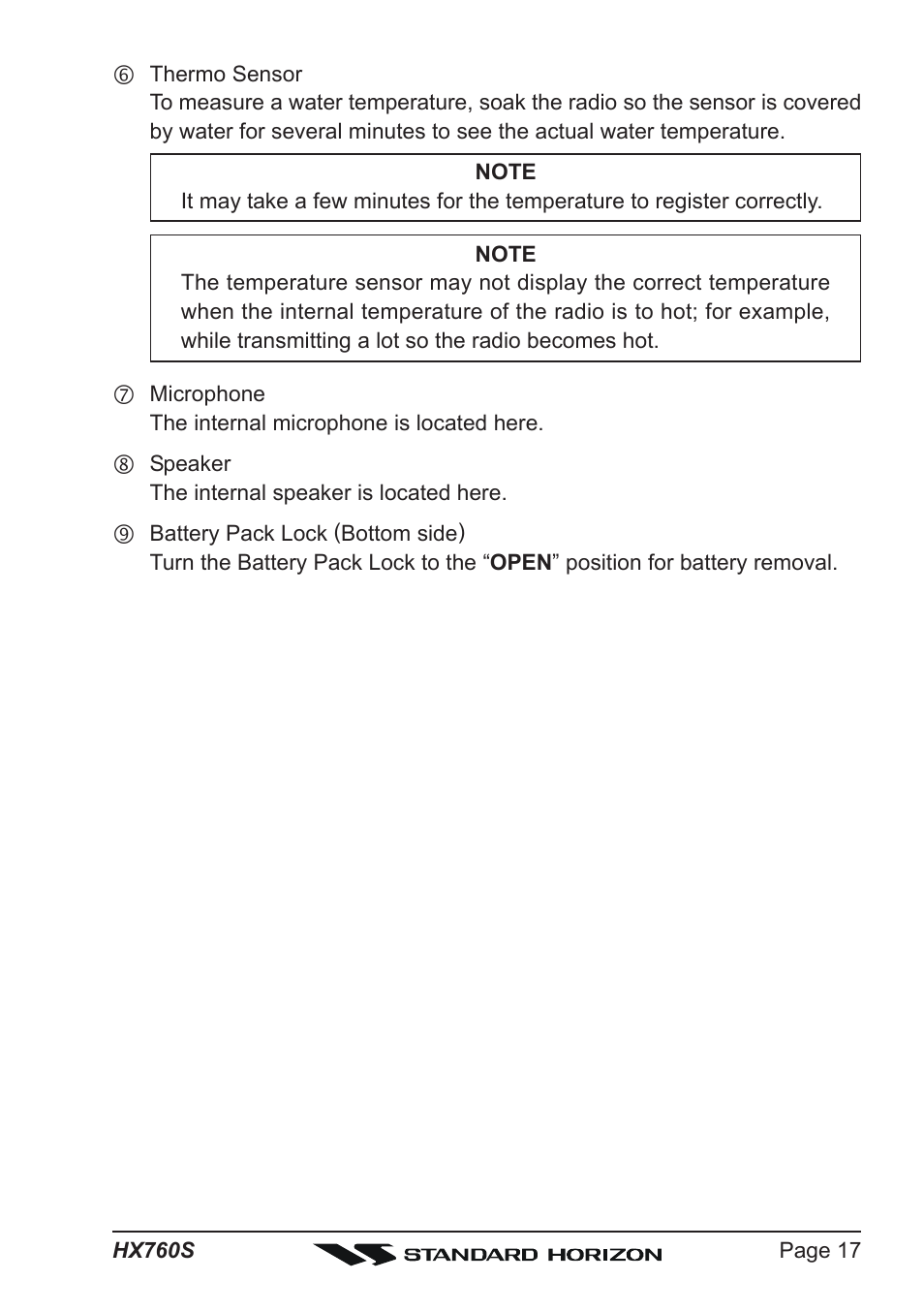 Vertex Standard HX760S User Manual | Page 17 / 56