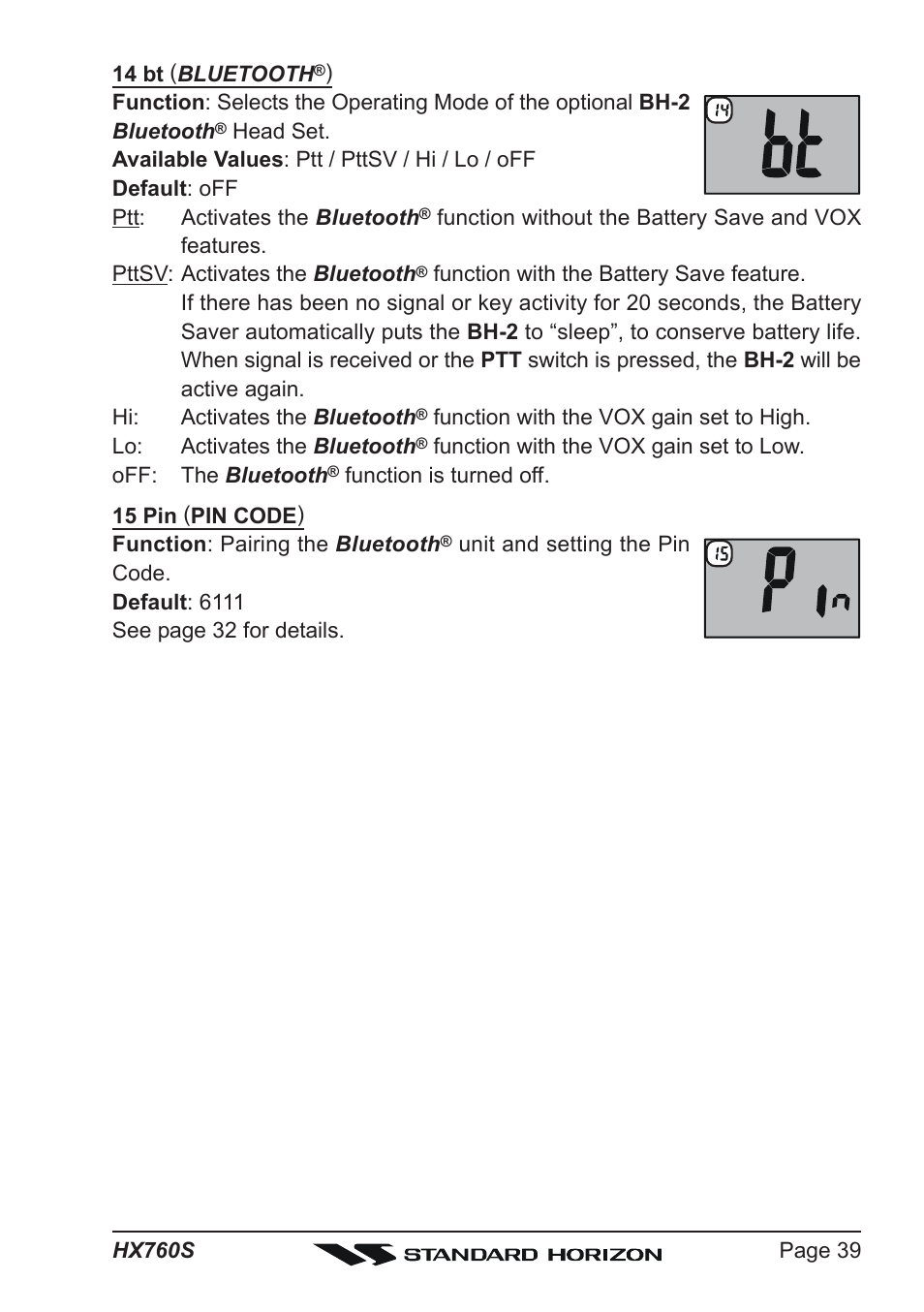 Vertex Standard HX760S User Manual | Page 39 / 56