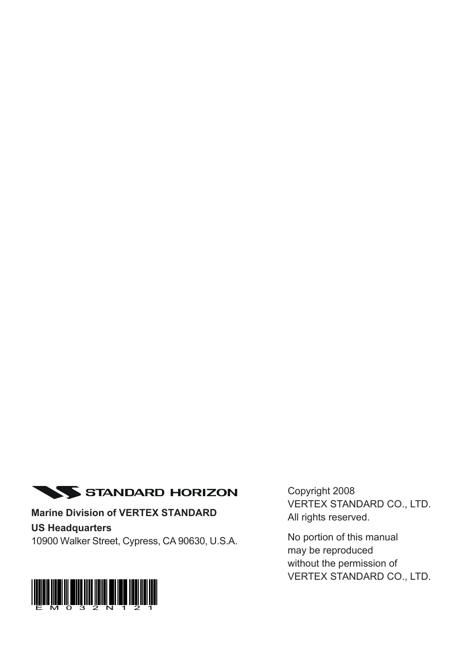 Vertex Standard HX760S User Manual | Page 56 / 56
