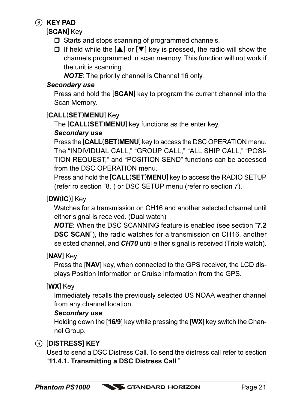 Vertex Standard PS1000 User Manual | Page 21 / 68