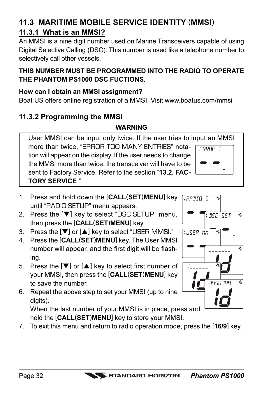 3 maritime mobile service identity (mmsi) | Vertex Standard PS1000 User Manual | Page 32 / 68