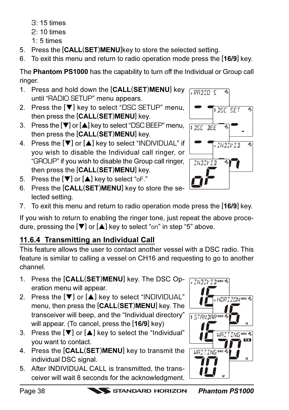 Vertex Standard PS1000 User Manual | Page 38 / 68